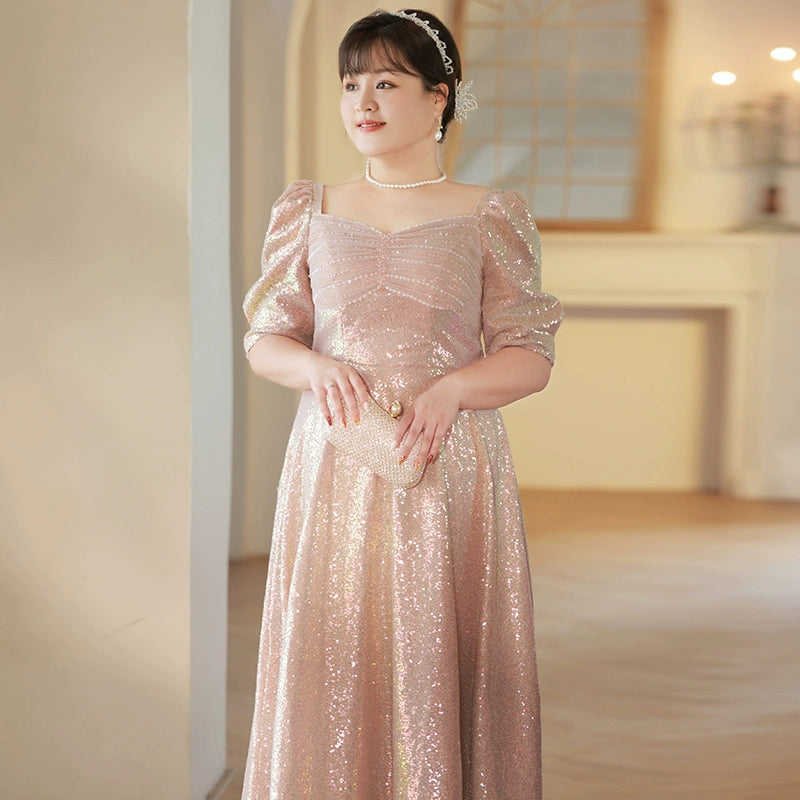 Elegant Fuchsia Evening Dress