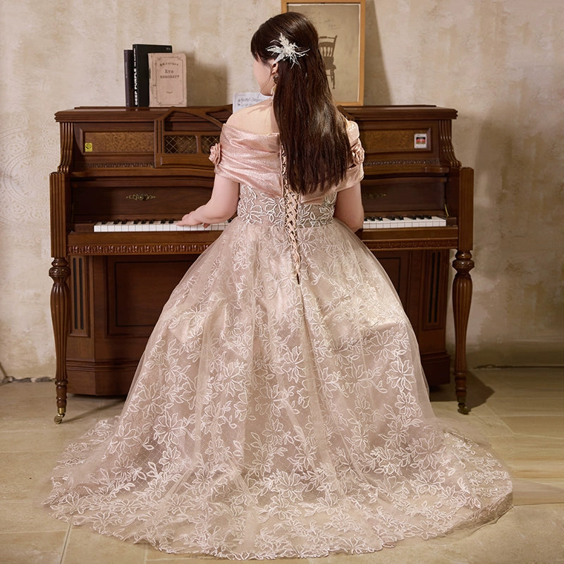 Champagne Colored Evening Dress