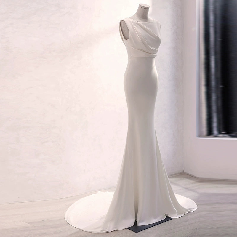Wedding Dress White Fish Tail Cut