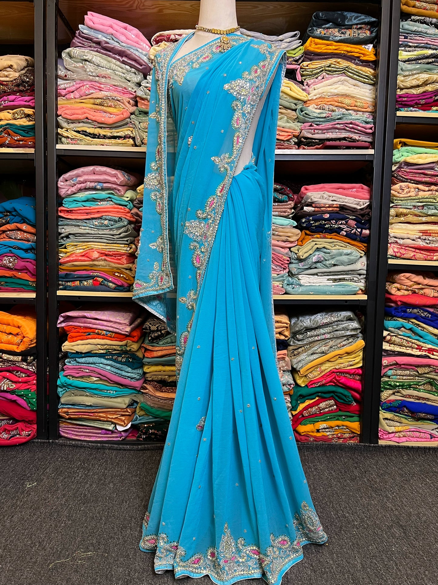 Kashmir Wool Sari Shawl