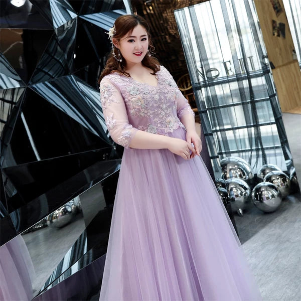Purple Evening Bridesmaid Dress