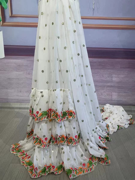 Indian Embroidered Sari
