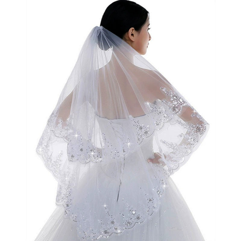 Bridal Veil Short Sequins