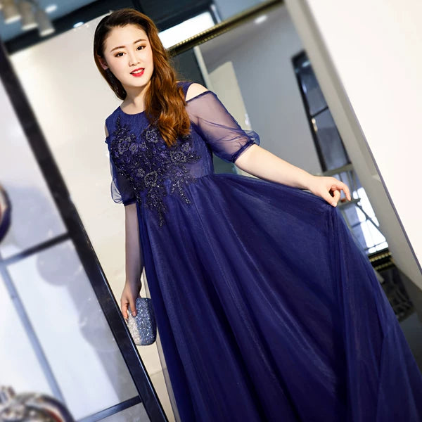 Tibetan Green Off-The-Shoulder Evening Dress