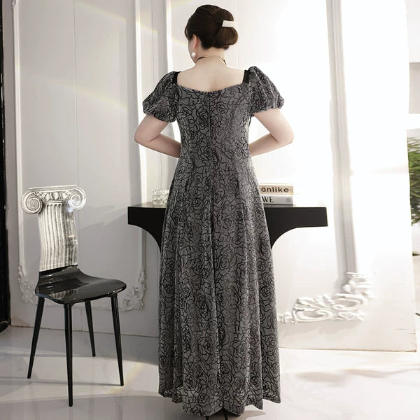 Elegant French Winter Evening Dress Plus Size