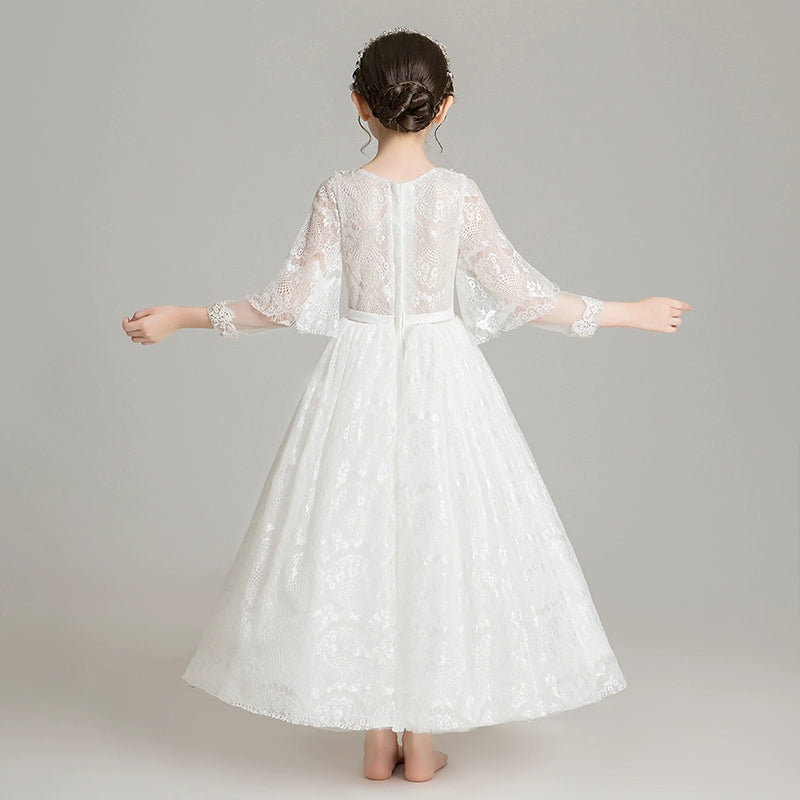 Elegant Princess Gown for Girls: Perfect Wedding, Piano Performance, Pageant Dress