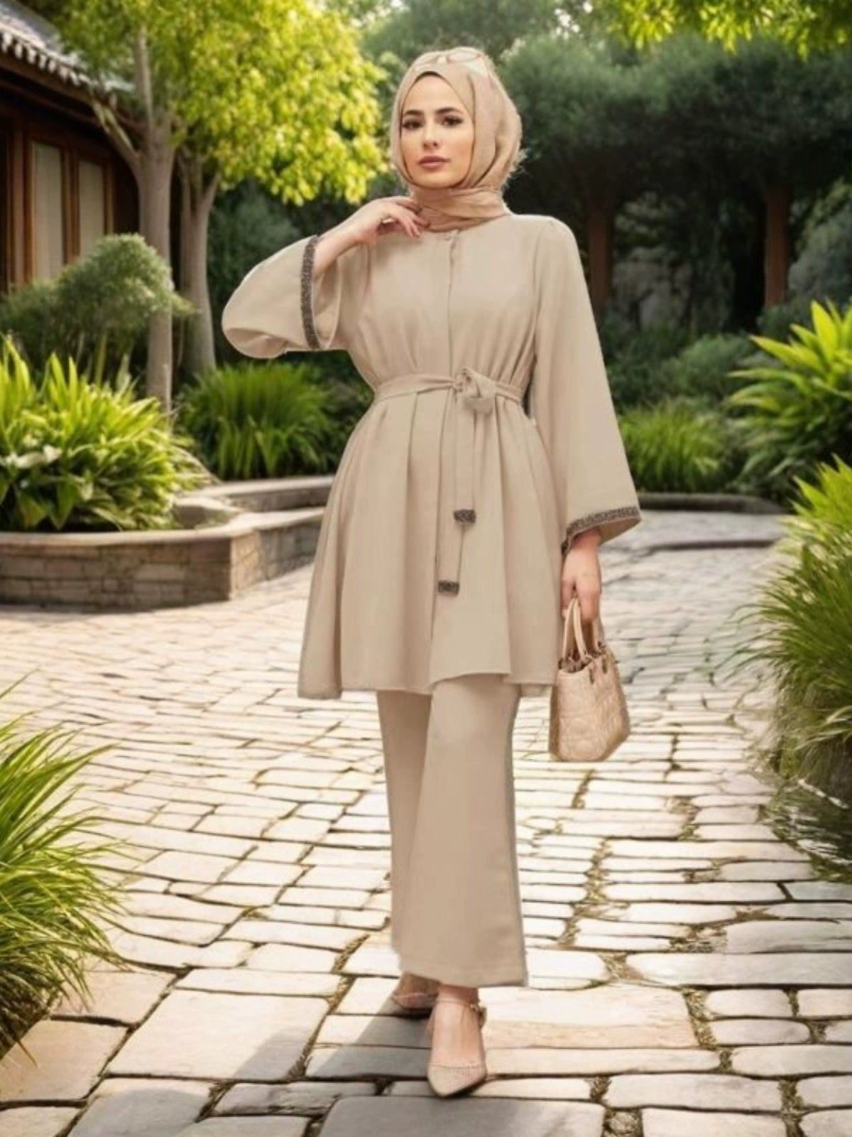 Arabic Flared Trousers Set