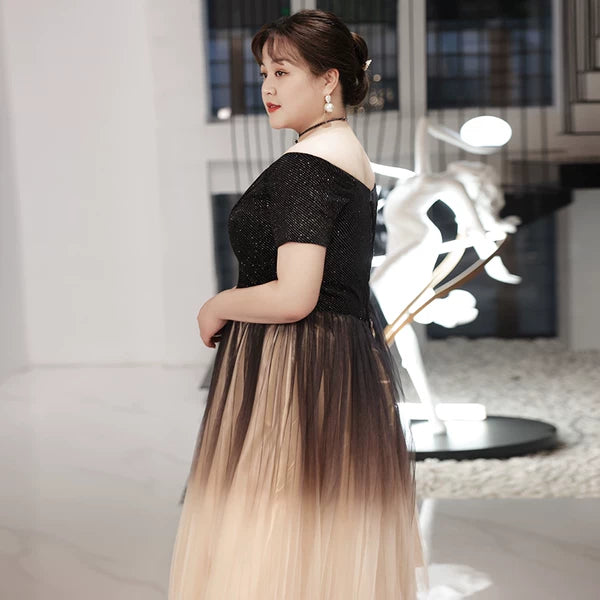 French Style Black Evening Dress