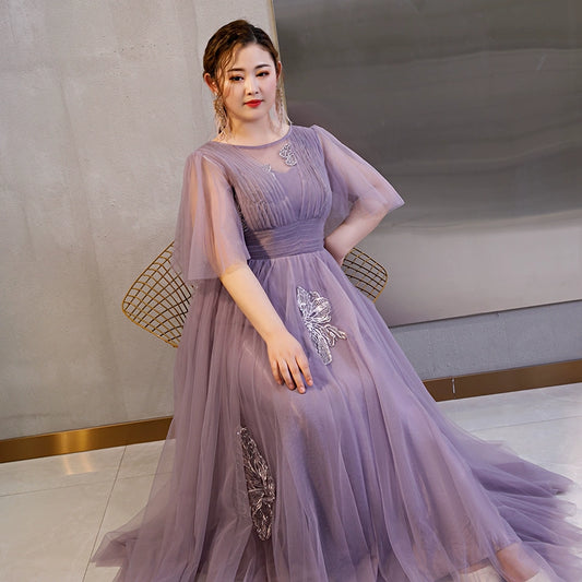 Purple Summer Evening Dress