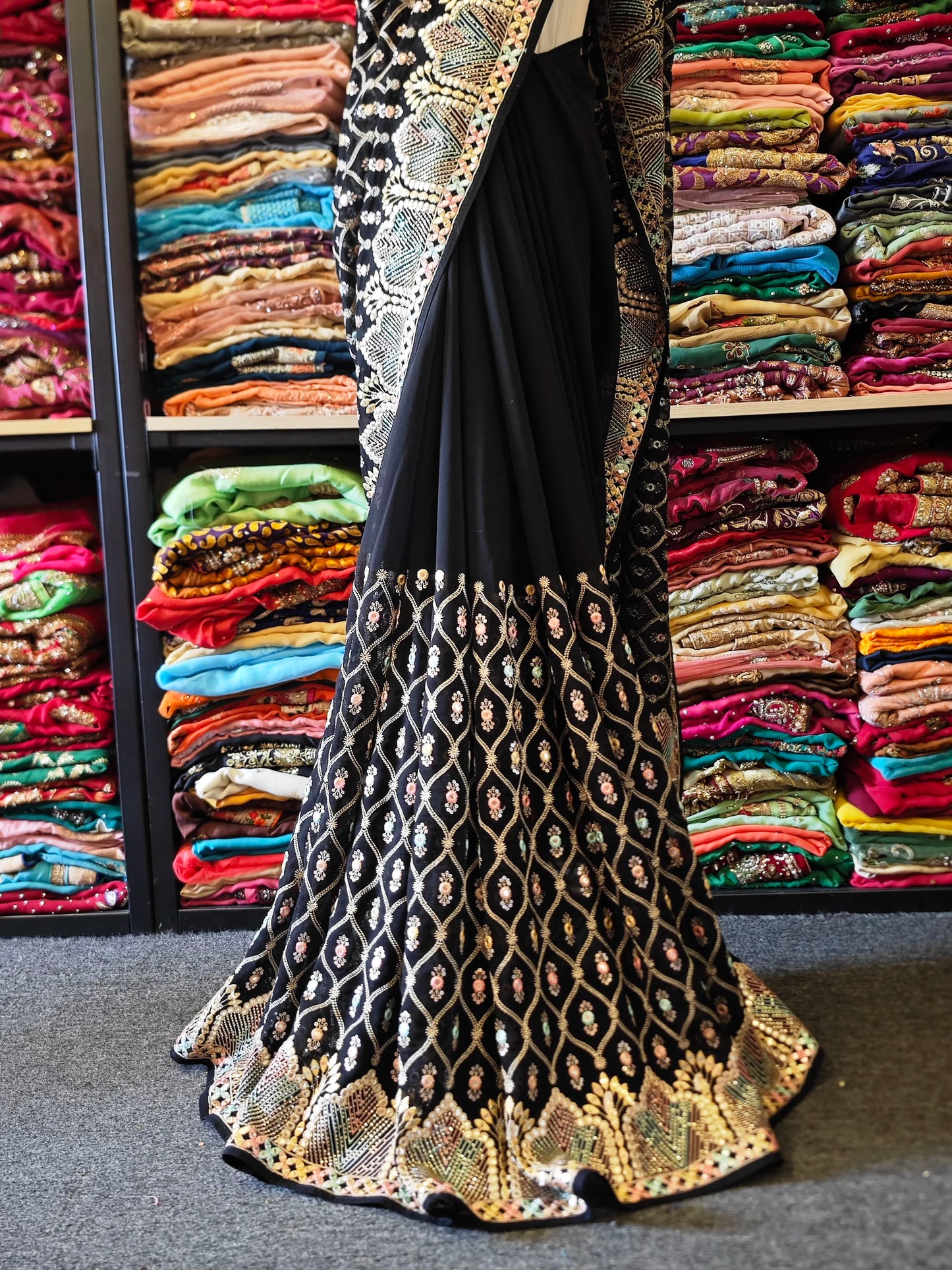 Indian Beaded Sari 6m