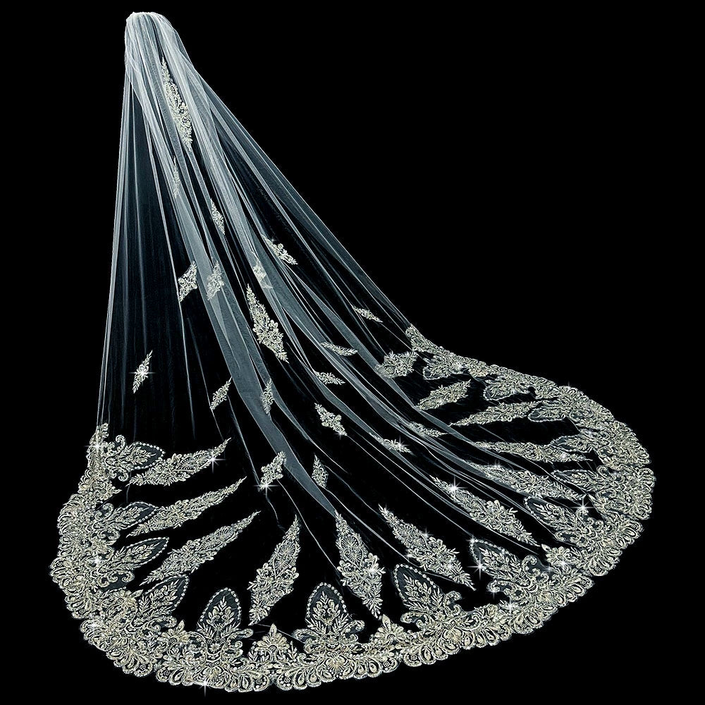 Wedding Veil Beaded Embroidery
