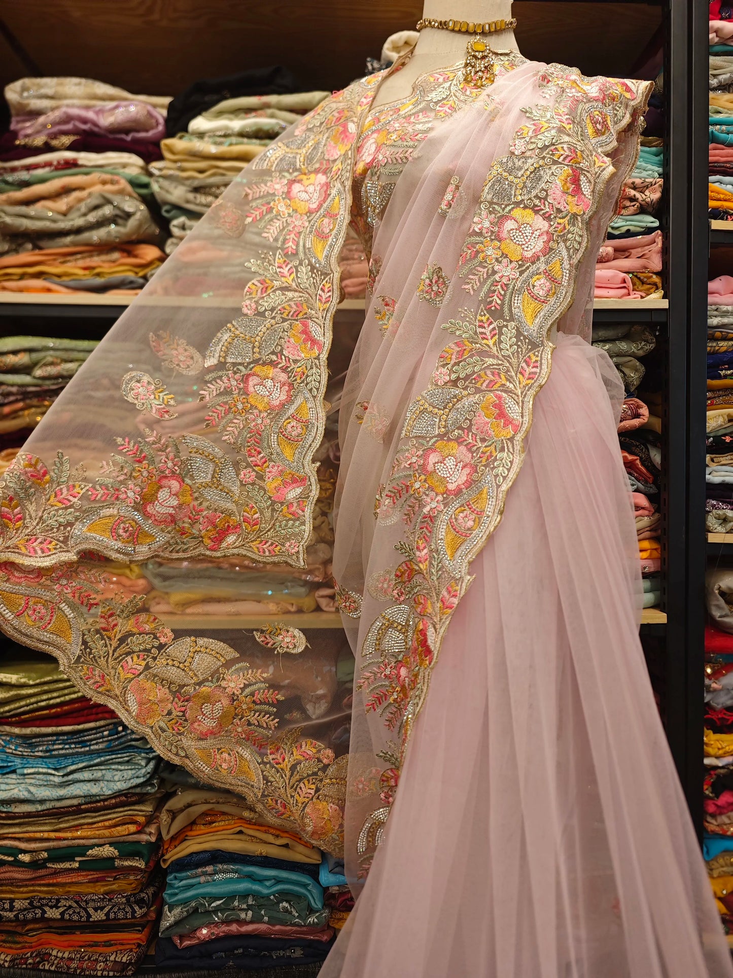 Six Meter Sari Made of Mesh