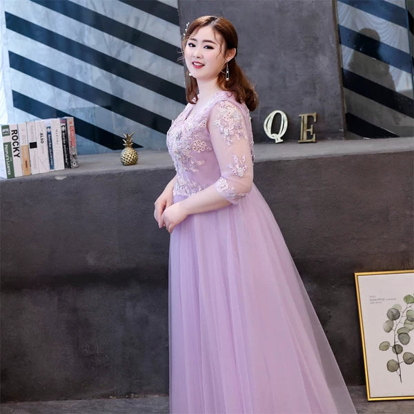 Purple Evening Bridesmaid Dress