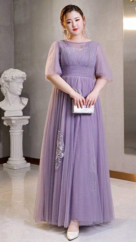Purple Summer Evening Dress