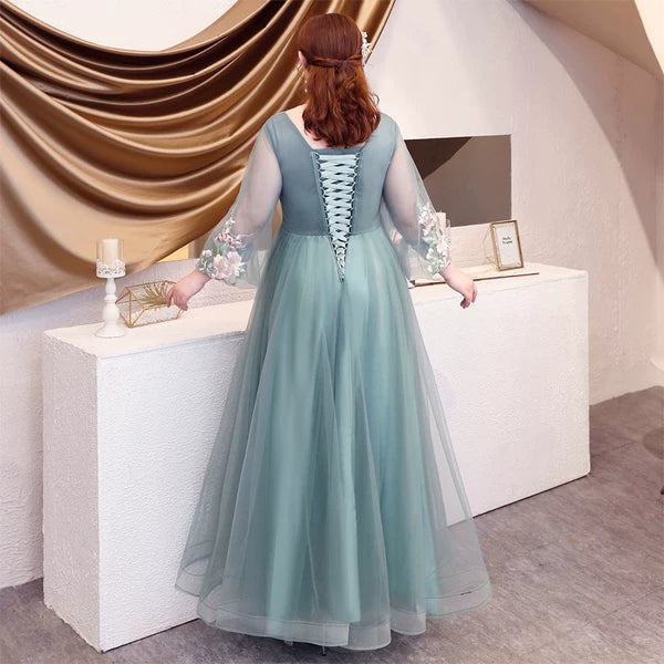 Elegant Green Evening Dress