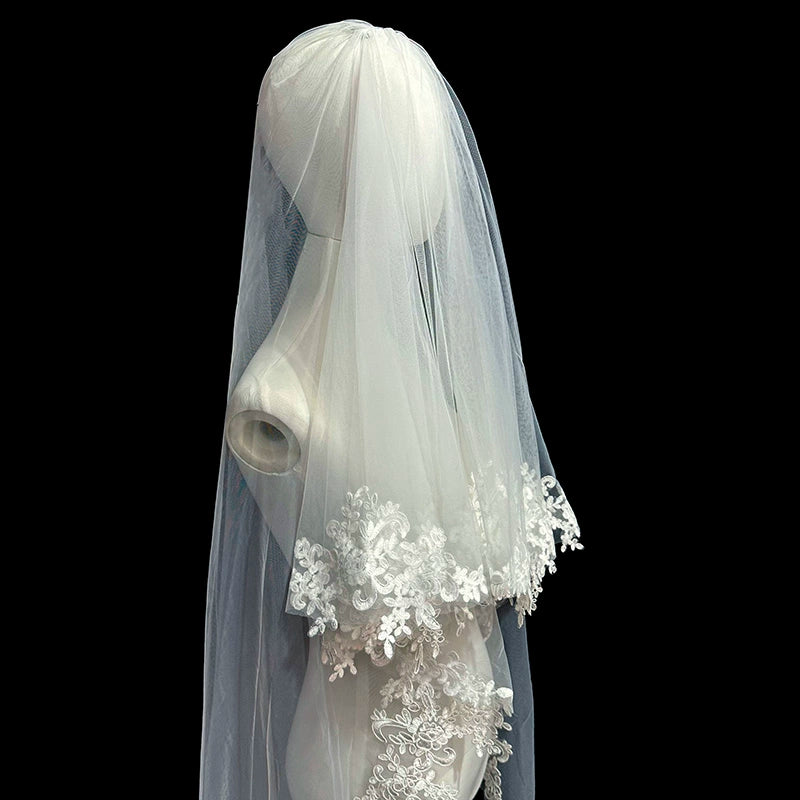 Double Layer Lace Wedding Veil