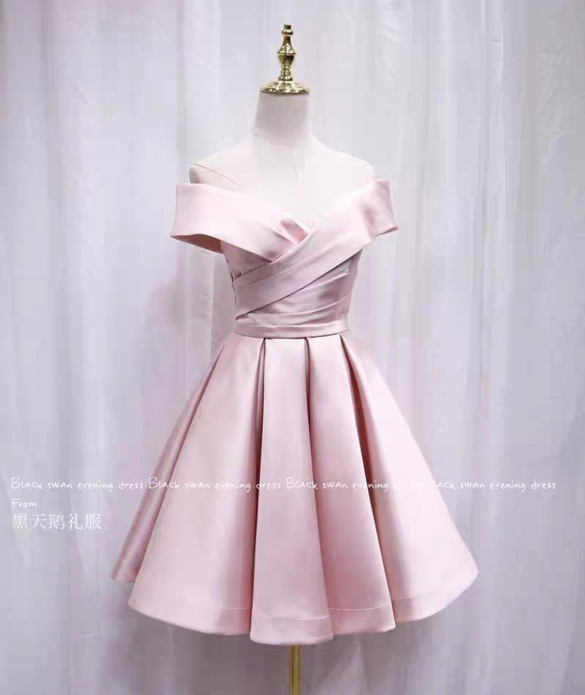 New Fashion Elegant Satin One Word Annual Meeting party banquet graduation adult ceremony blue evening dress female