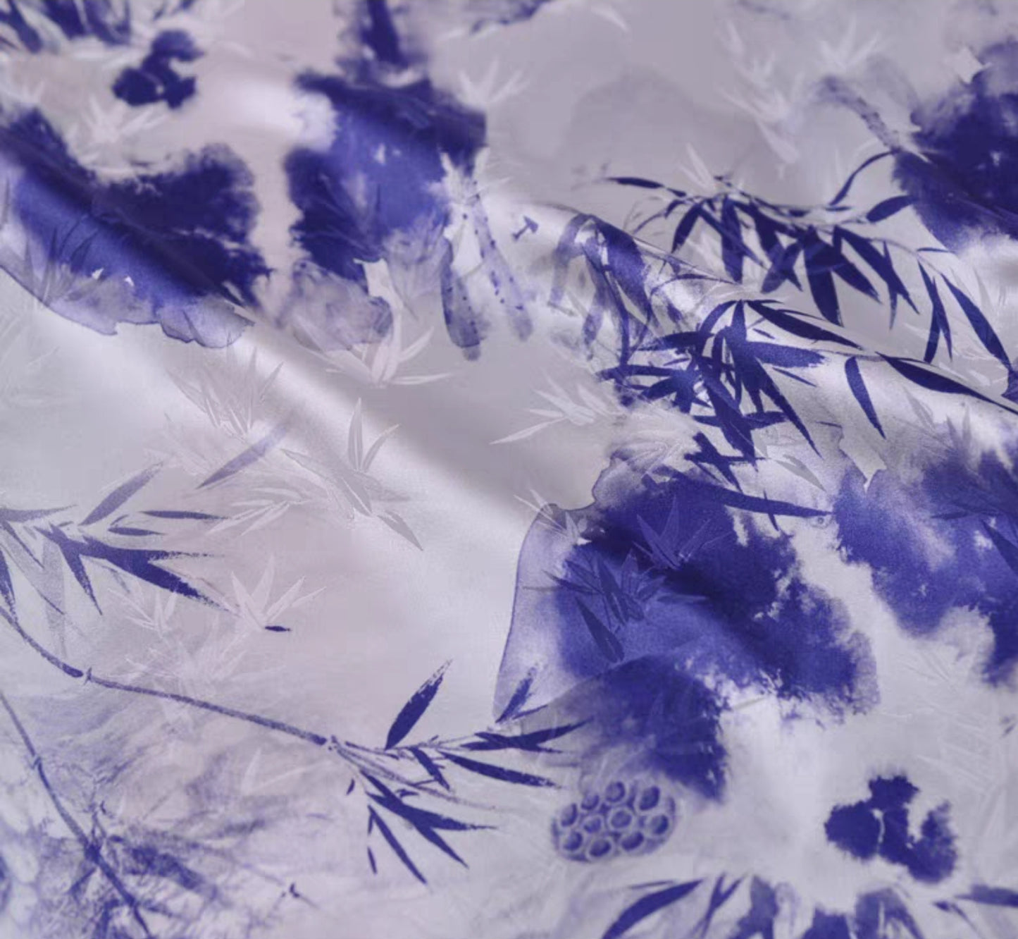 Chinese style jacquard silk fabric elastic satin printing skin-friendly heavy mulberry silk cheongsam dress fabric 3003-001
