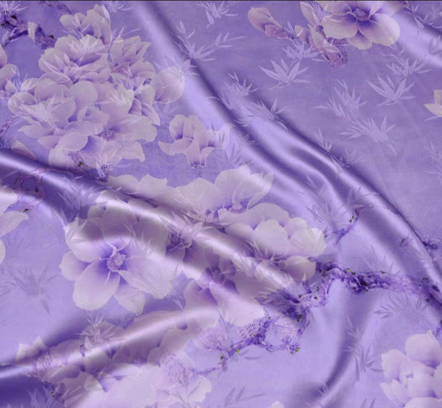 Chinese style jacquard silk fabric elastic satin printing skin-friendly heavy mulberry silk cheongsam dress fabric 3003-001
