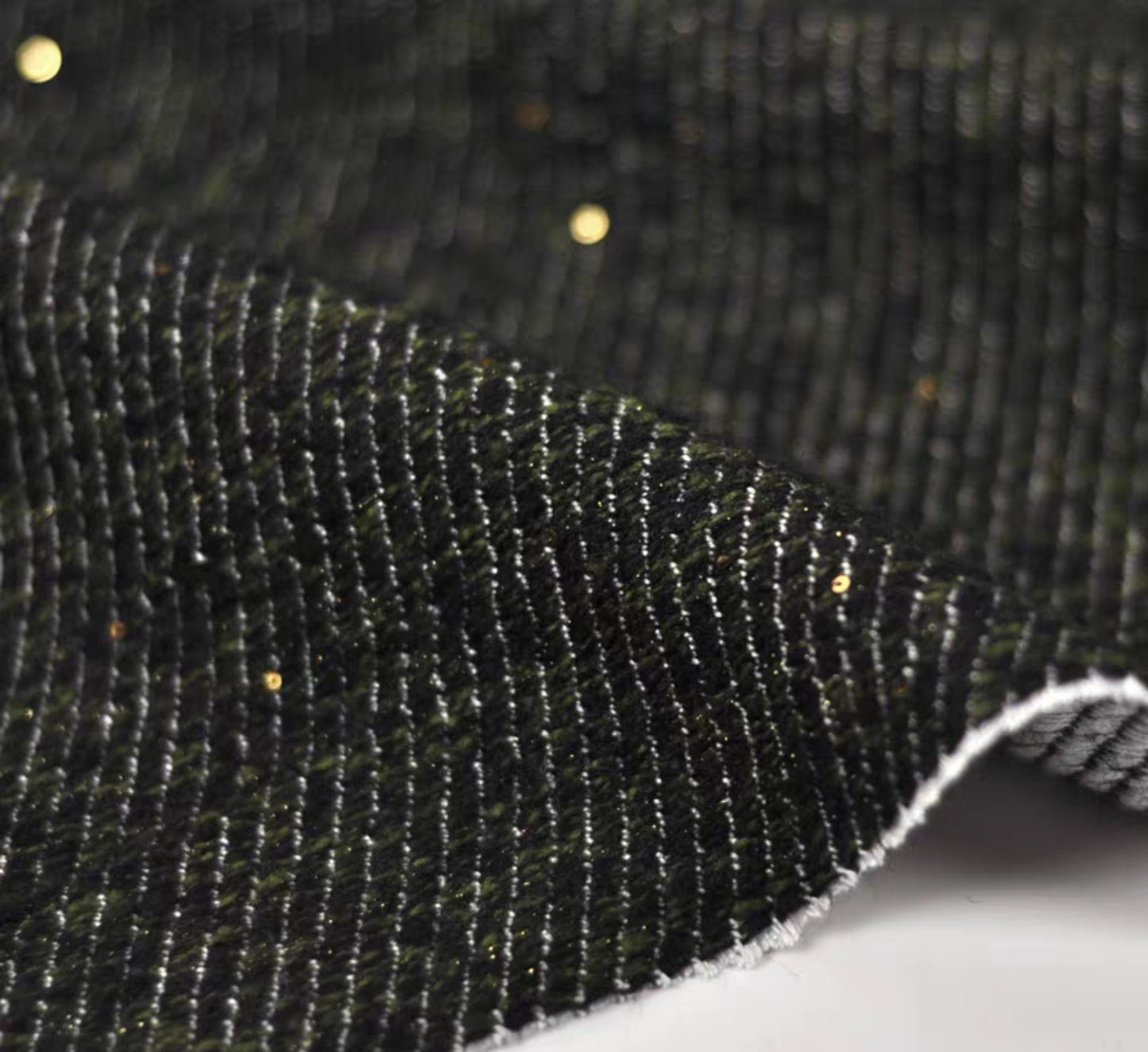 High-end woolen small fragrant woven wool coat fabric Gold silk Icelandic tweed suit clothing fabric