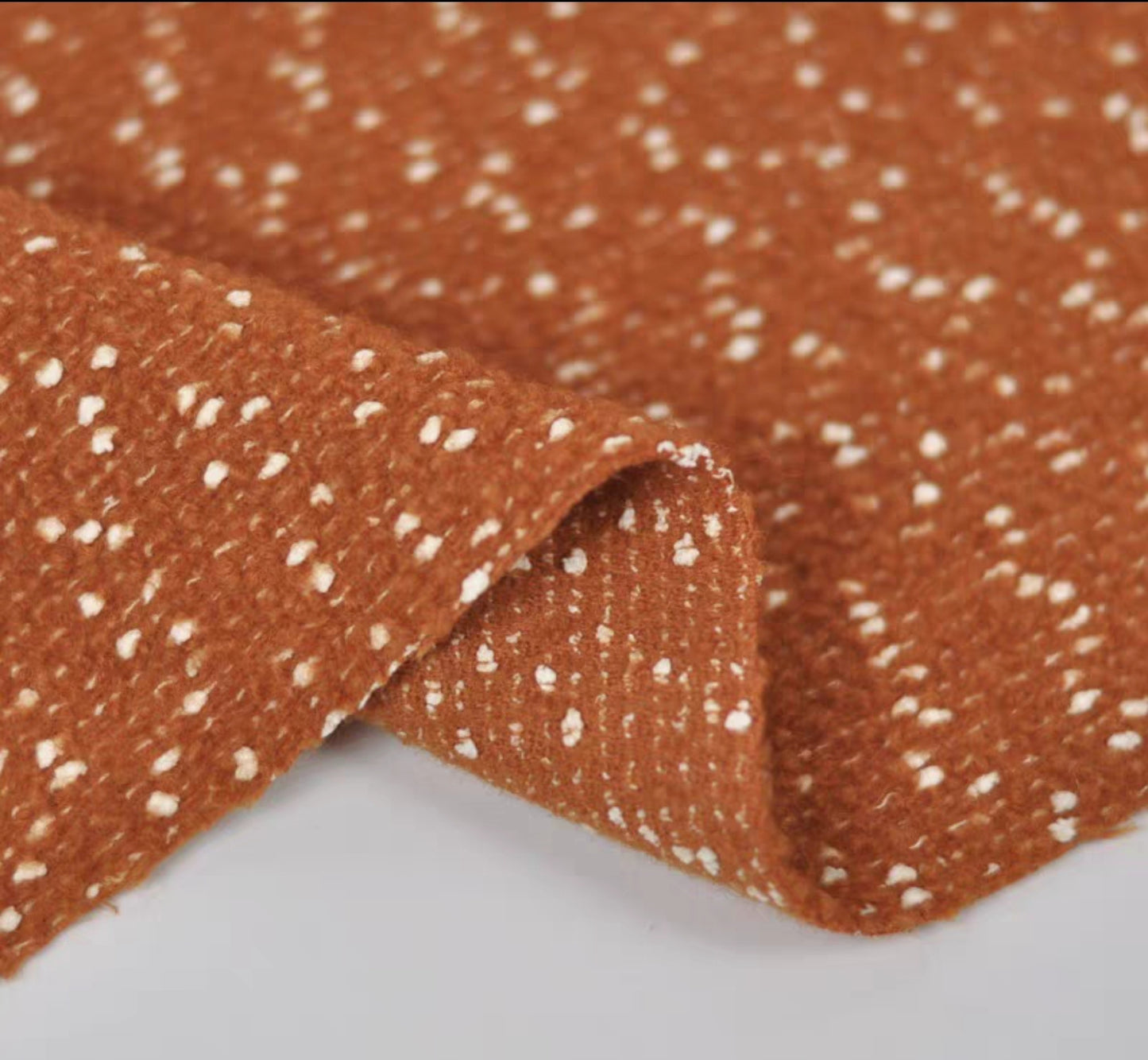 High-end woolen small fragrant woven wool coat fabric Gold silk Icelandic tweed suit clothing fabric