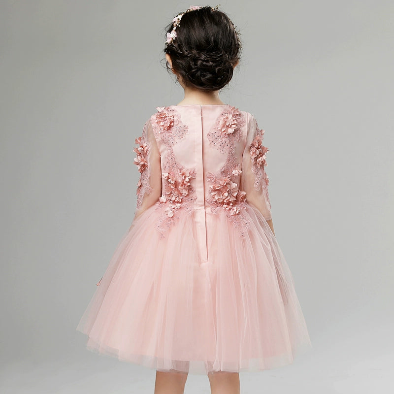 Elegant Girl's Evening Dress Princess Skirt Catwalk Piano Costume