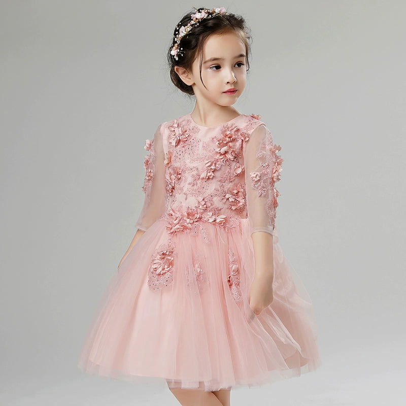 Elegant Girl's Evening Dress Princess Skirt Catwalk Piano Costume