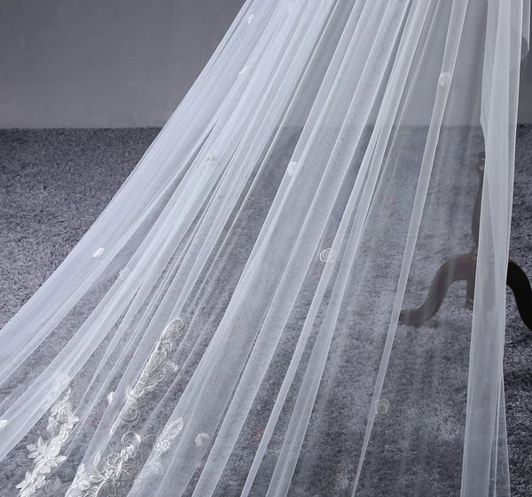 Korean Romantic Lace Wedding Veil