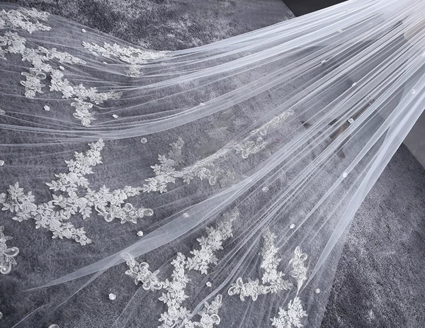 Korean Romantic Lace Wedding Veil