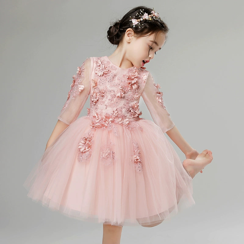 Elegant Girl's Evening Dress Princess Skirt Catwalk Piano Costume