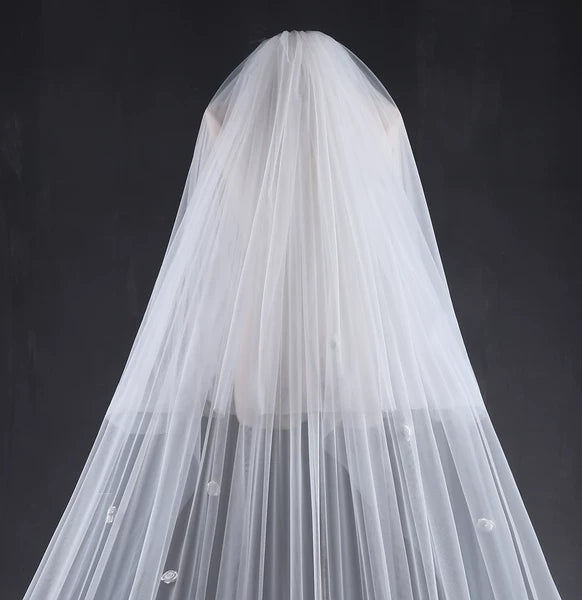 Korean Romantic Lace Wedding Veil