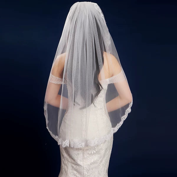 White Extra Long Bride's Veil