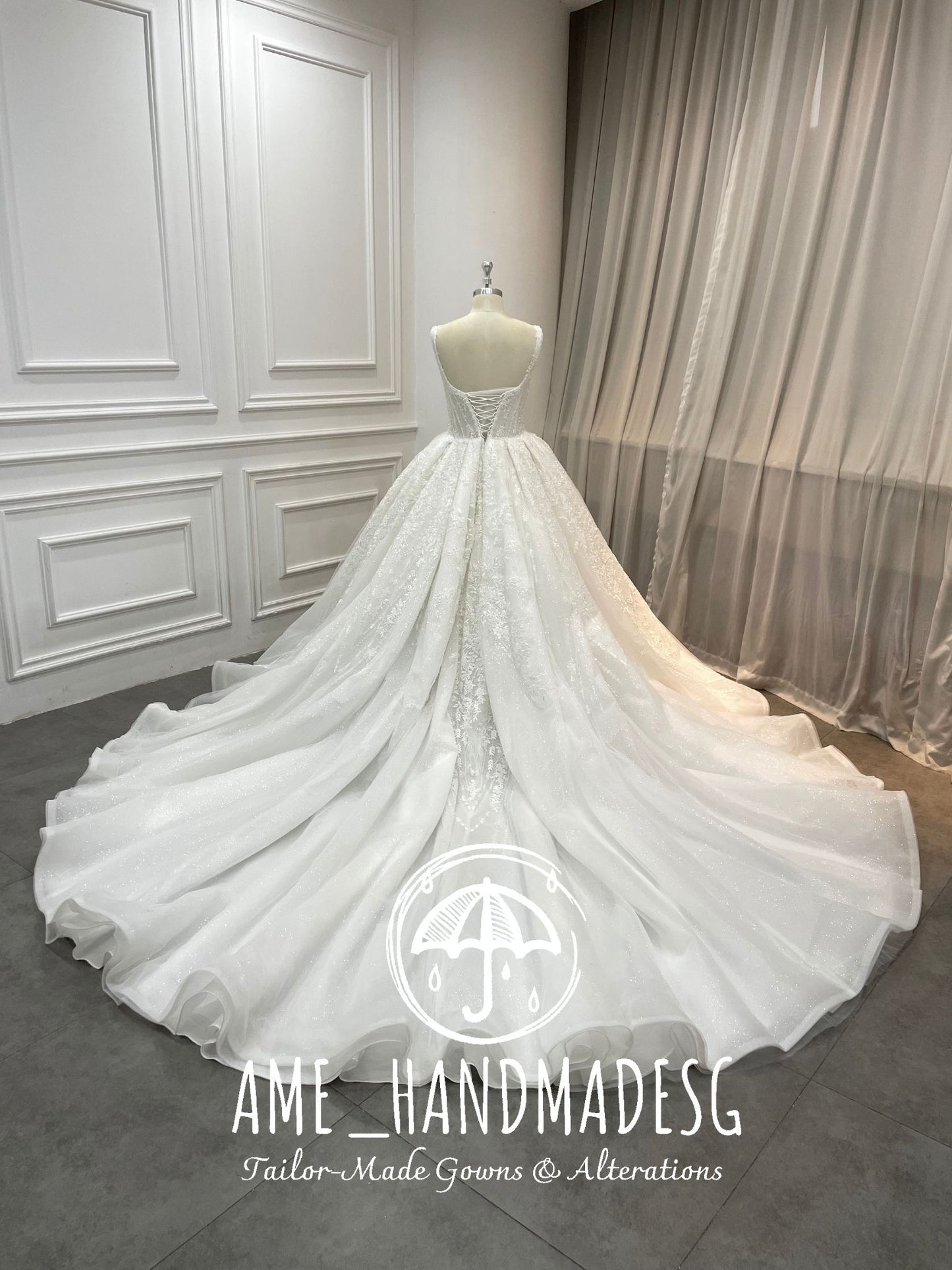 Celestial Grace — Sparkling Lace Ball Gown Wedding Dress