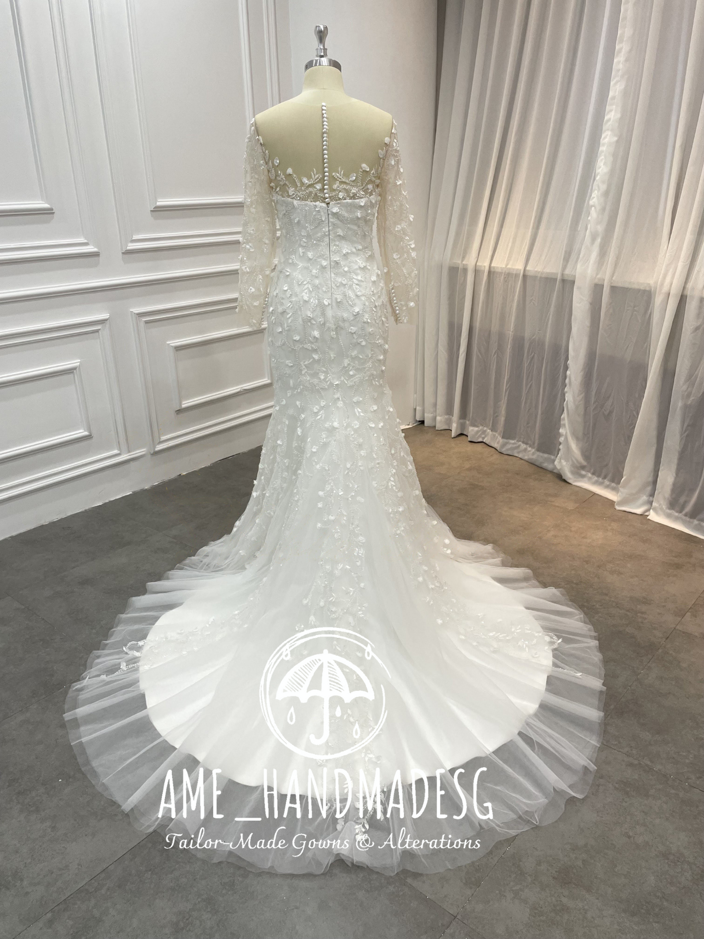 Romantic Illusion Lace Mermaid Gown