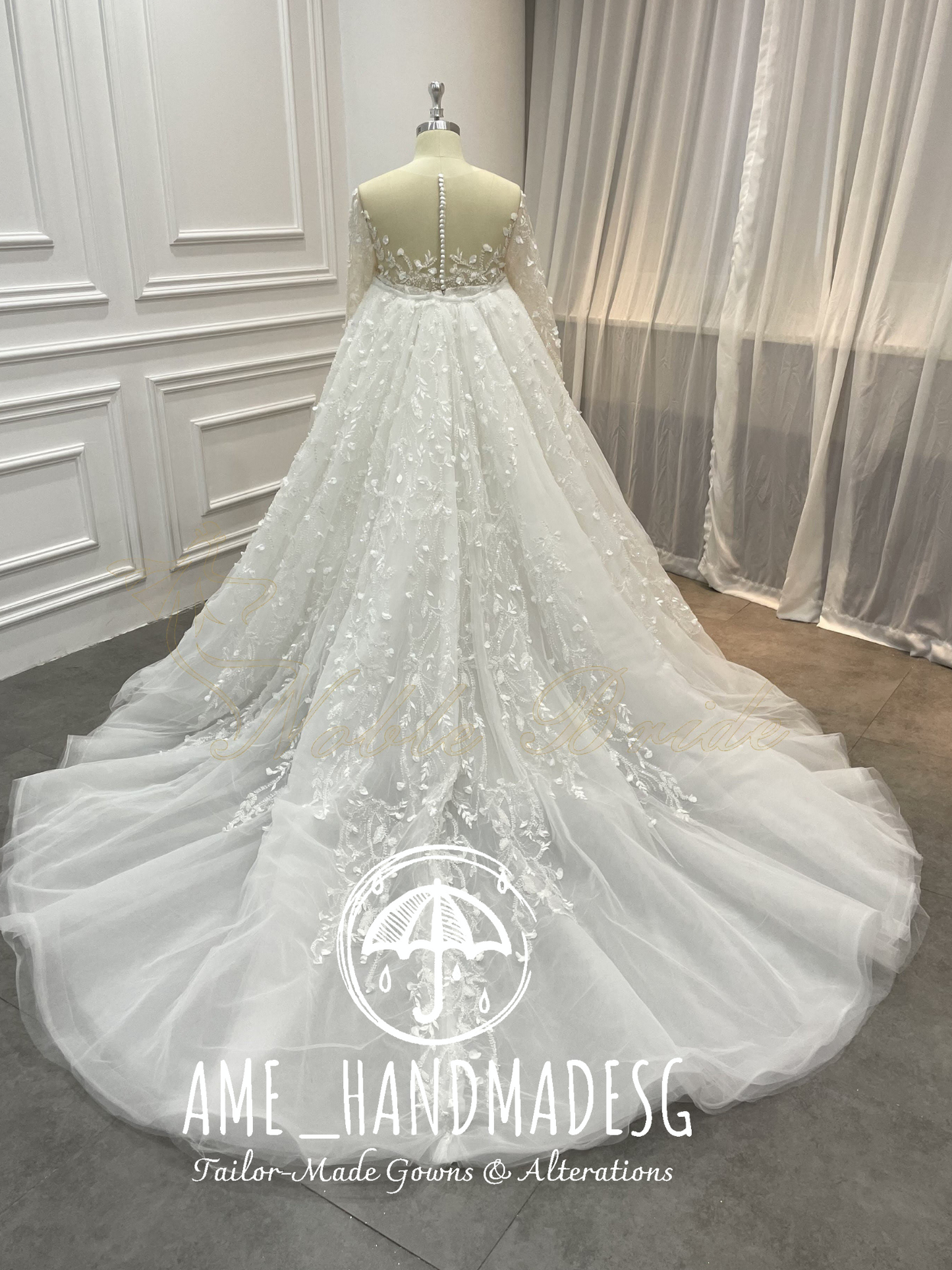 Ethereal Blossom Lace Ball Gown