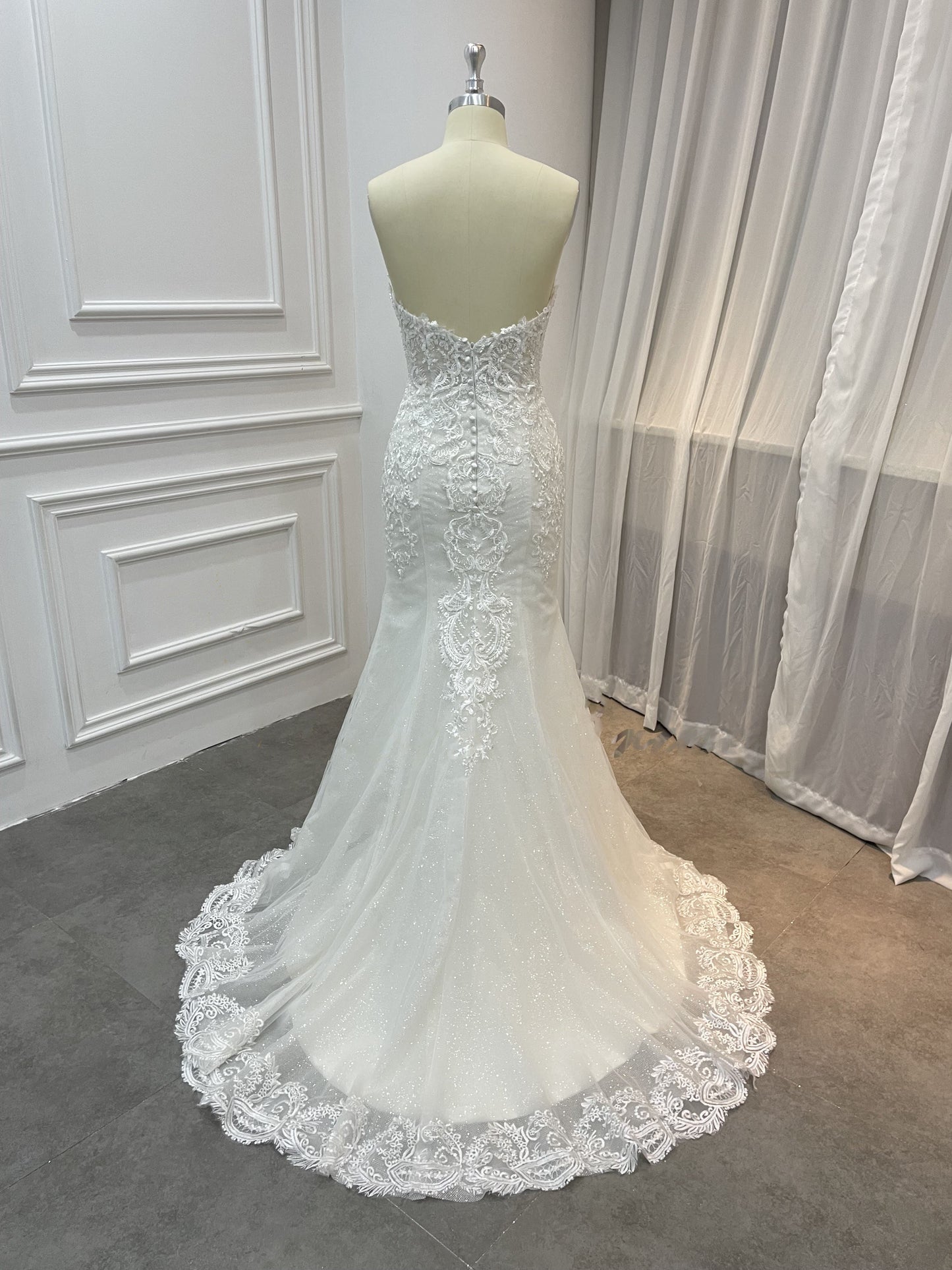 Strapless Elegance Lace Mermaid Gown