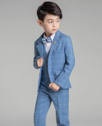 Elegant Boys' Vest Suit Set for Piano, Parties, Weddings
