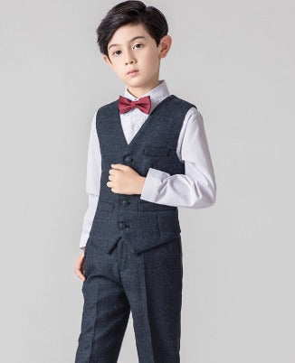 Elegant Boys' Performance Suit: Noble Cut, Flower Boy Costume Set
