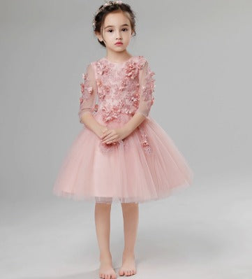 Elegant Girl's Evening Dress Princess Skirt Catwalk Piano Costume