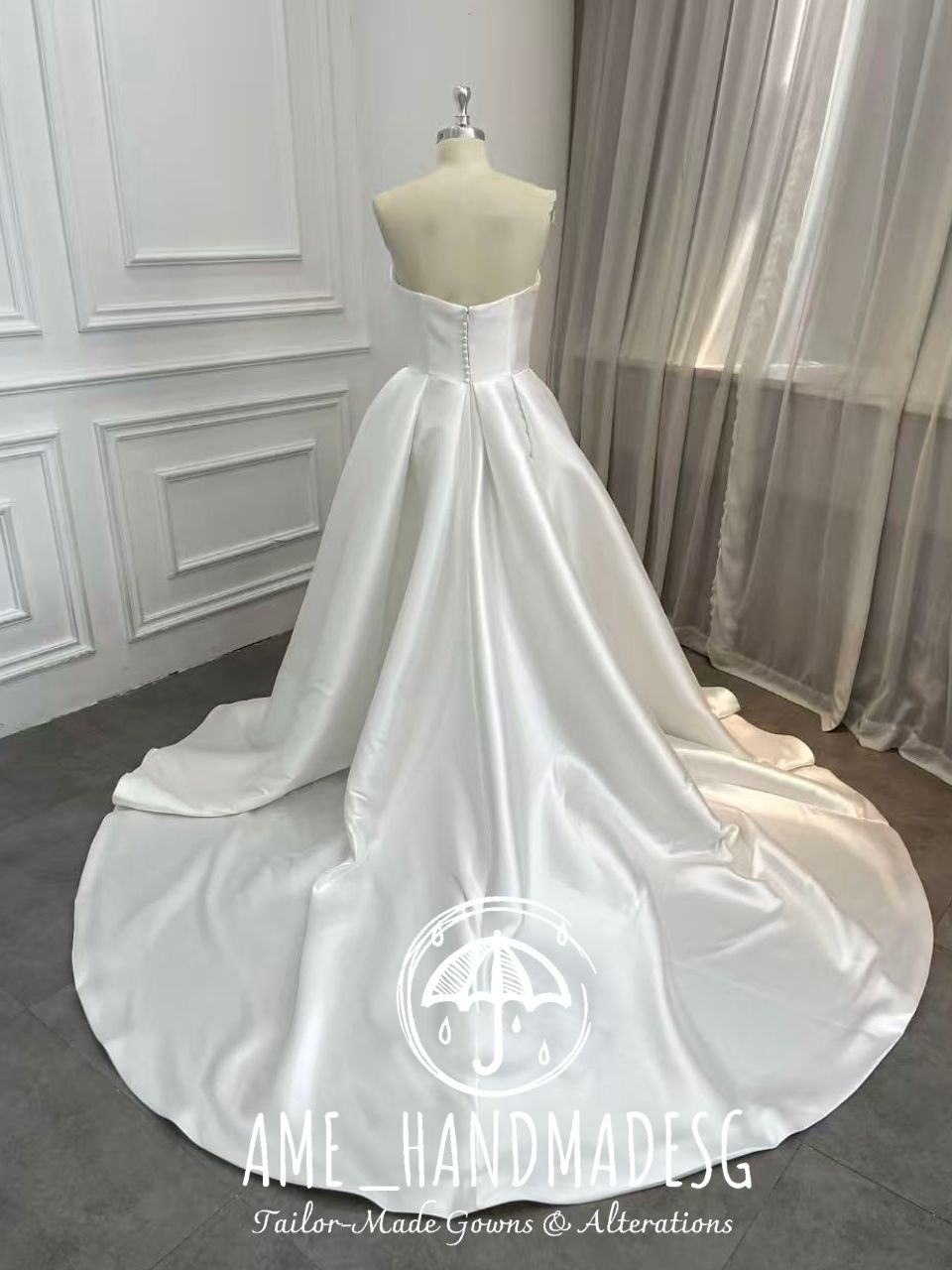 Timeless Elegance Strapless Satin Ball Gown