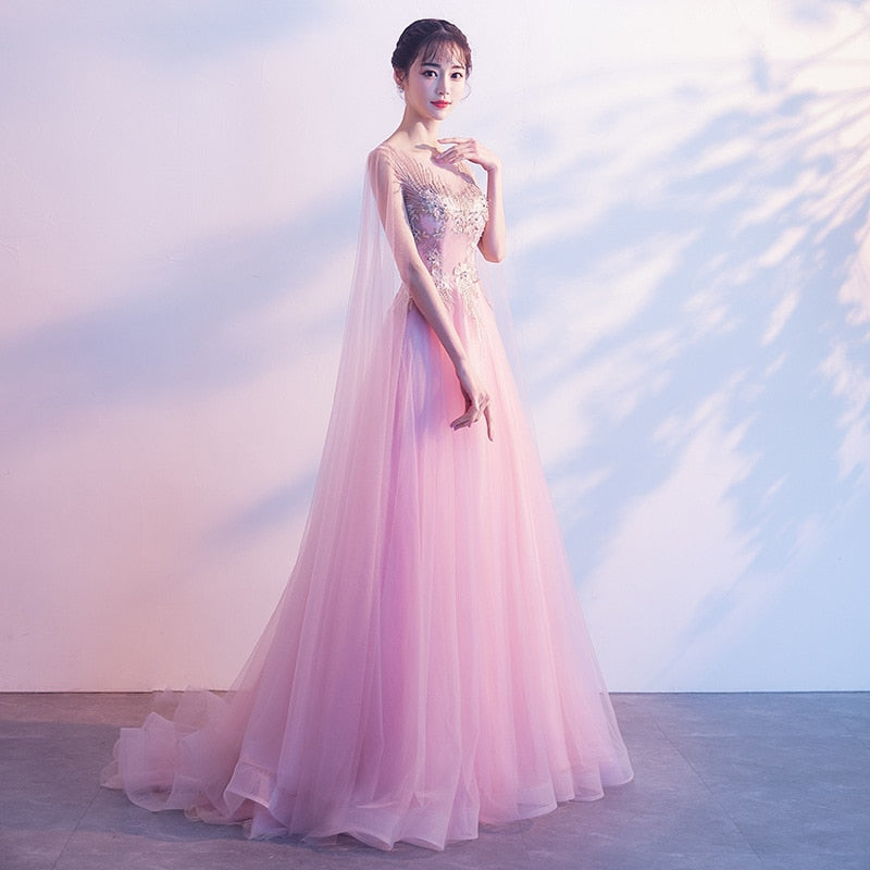 Noble Women Slim Qipao Exquisite Embroidery Beading Dress