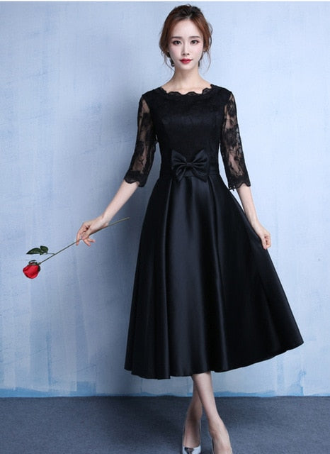New Dress Cocktail Elegant Evening Dress Toast Clothing Female Casual Dames Jurken Temperament Spring Sommerkleid Annual Party A046