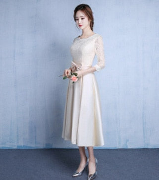 New Dress Cocktail Elegant Evening Dress Toast Clothing Female Casual Dames Jurken Temperament Spring Sommerkleid Annual Party A046