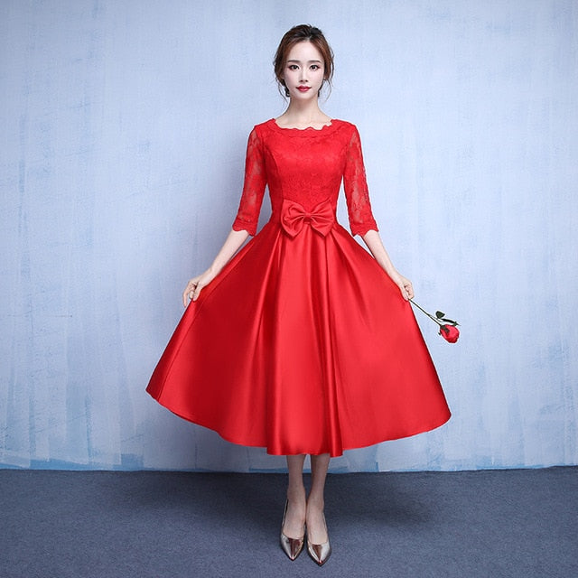 New Dress Cocktail Elegant Evening Dress Toast Clothing Female Casual Dames Jurken Temperament Spring Sommerkleid Annual Party A046