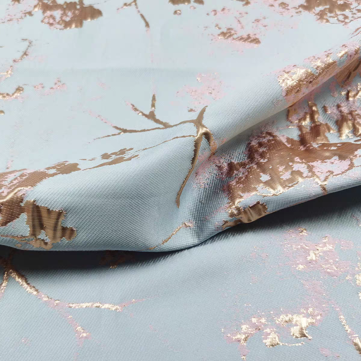 FAB-BROC-022 High-grade golden silk wax plum jacquard dress fabric summer dress brocade improved cheongsam Hanfu fabric