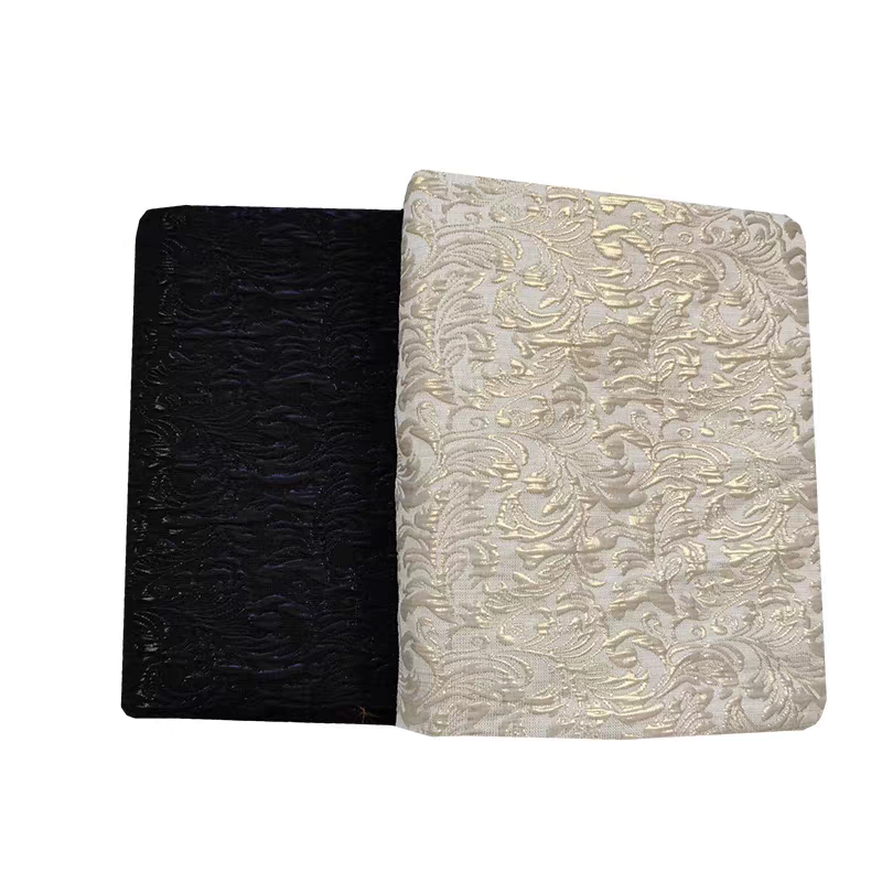 FAB-BROC-006 European and American high-end gold silk dark pattern jacquard suit fabric dress windbreaker brocade dress suit fabric DIY