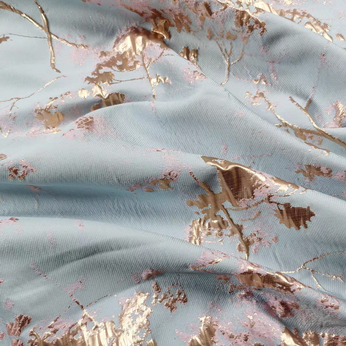FAB-BROC-022 High-grade golden silk wax plum jacquard dress fabric summer dress brocade improved cheongsam Hanfu fabric
