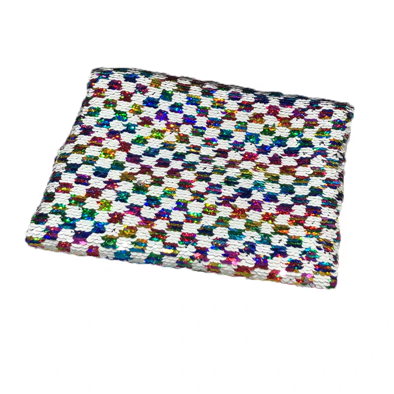 Sequined satin fabric, two-color surface, reversible fish scale lattice beads, clothing, shoes, luggage, background, Internet celebrity wall DIY