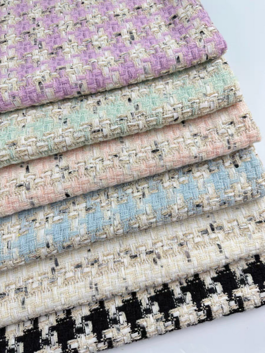Bright silk high-end heavy industry woven small fragrance fabric clothing fabric coat dress high-end diy high-end coat