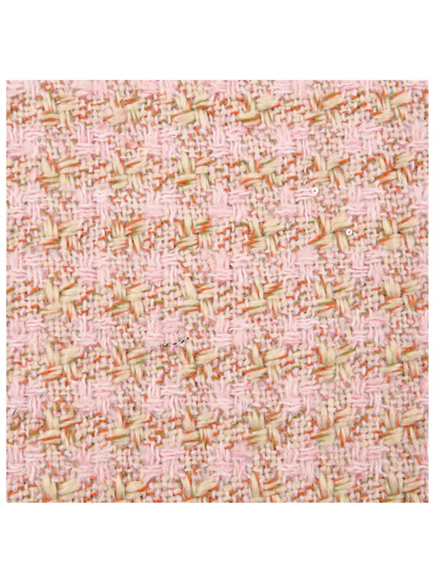 Pan-French style yarn-dyed fabric, fashionable tweed fabric designer DIY handmade coats, shoes, hats and bags